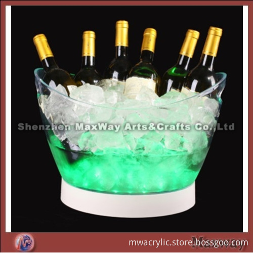 Crystal large capacity acrylic led ice bucket/pail